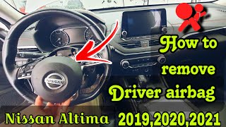 HOW TO REMOVE NISSAN ALTIMAMAXIMA 2019202020212022 DRIVER AIRBAG [upl. by Annawik]