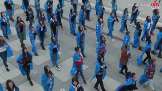 9 Vjetori i Pavarësisë së Kosovës Mehmet Akif College  Flash Mob [upl. by Demona]