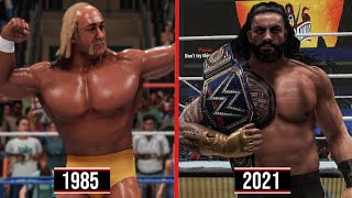 All Wrestlemania Main Event Winners 1985  2021 WWE 2K [upl. by Lawler]