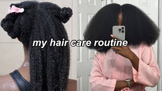 MY HAIR CARE ROUTINE FOR MOISTURIZING NATURAL HAIR  type 4 🌀✨ [upl. by Gabbert]