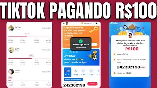 TIKTOK PAGANDO R100 NA NOVA PROMOÇÃO [upl. by Pascha]