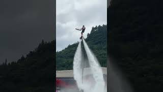 Flyboard montage  water jetpack water world this is to high shorts [upl. by Eiznyl625]