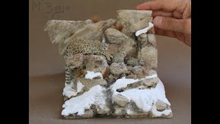 SCULPTURE quotINVISIBLEquot SNOW LEOPARD MOM 117 scale [upl. by Atalayah]