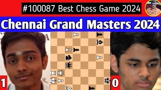 C Aravindh vs A Erigaisi  Chennai Grand Masters 2024 chess [upl. by Ruff]