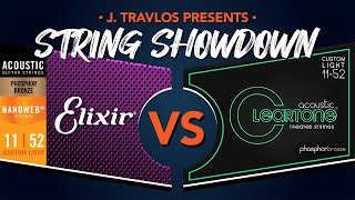 String Showdown  Elixir Nanoweb Phosphor Bronze VS Cleartone Phosphor Bronze Acoustic Strings [upl. by Kathlene]