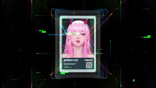 3D Holographic Cards NFT Display  After Effects Template [upl. by Ynnub]