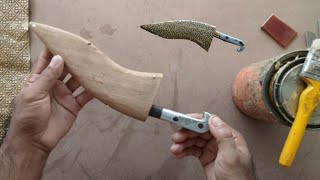 knife sheathing restoration working  knife sheath restoration work knifesheathworkcraft [upl. by Imogen]