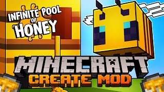 A Honey Farm with an Infinite Pool of Honey  Create Mod 050  Minecraft 1182 [upl. by Novanod]