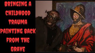 HOW TO MAKE A HAUNTED PAINTING  Bringing a Childhood Trauma Painting back from the Grave [upl. by Lock]