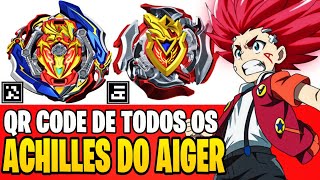 QR CODES DE TODOS OS ACHILLES DO AIGER AKABANE  BEYBLADE BURST APP [upl. by Adnerol995]