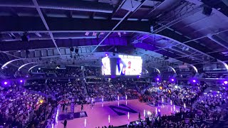 NU Men’s BasketBall 20232024 Intro Video And Starting LineUps On Retro Night vs MaryLand Terrapins [upl. by Hajed203]