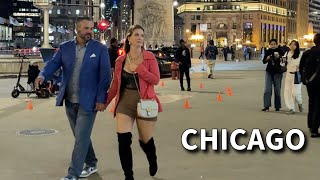 Evening Stroll in Chicago on Friday Walk  November 8 2024  4k Video City Sounds [upl. by Varney753]