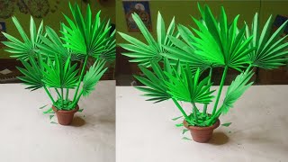 Diy Palm tree making at home with paper  Easy and unique palm tree making [upl. by Jorry366]