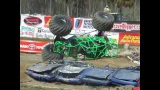 Insane Grave Digger Monster Truck Crash [upl. by Onirefes357]