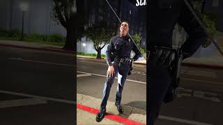 LAPD investigate angry hammocker Protest Blue Building DOA DEFENDEROFANTS [upl. by Nahtanaj]