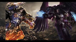 Corvus Corax se enfrenta a Lorgar y Konrad Curze warhammer [upl. by Nobe]