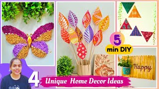 4 Unique DIY Home Decor from simple material 😱 Best Out of Waste Home Decor DIY Ideas [upl. by Retepnhoj]