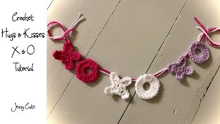 Crochet Hugs amp Kisses Tutorial  O  Round 1 [upl. by Areta76]