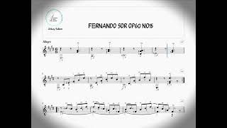 Gitar Nota Fernando Sor OP60 No15 Klasik Gitar Notaları [upl. by Neersin]