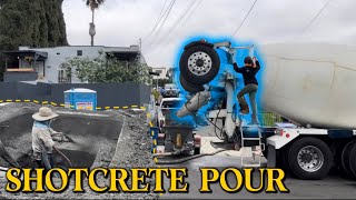 My First ShotCrete Pour  Ready Mix Driver [upl. by Einej]