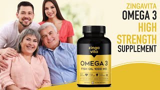 Zingavita Maximum Strength Omega 3 Fish Oil Capsule 1000 mg 360 Mg EPA amp 240 Mg DHA [upl. by Madian585]