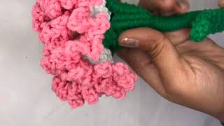 DIY Macrame and Crochet Carnation Flower  StepbyStep Tutorial [upl. by Annaiv]