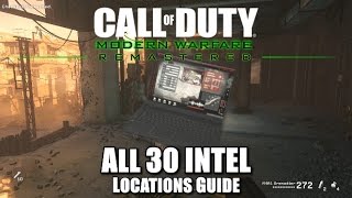 Call of Duty Modern Warfare Remastered  All 30 INTEL Locations Guide  CoD MWR [upl. by Atsylac849]