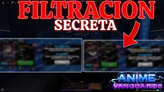 🚨FILTRACION SECRETA de ANIME VANGUARDS roblox [upl. by Yrtnej]