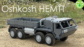 8x8 Offroad truck inspired by Oshkosh HEMTT  LEGO Technic powered by Buwizz [upl. by Kcirdde418]