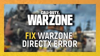 How to Fix Warzone DirectX Error [upl. by Woodson424]