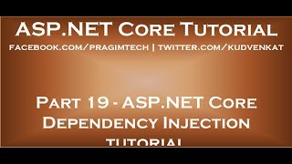 ASP NET Core dependency injection tutorial [upl. by Ahsemrak]