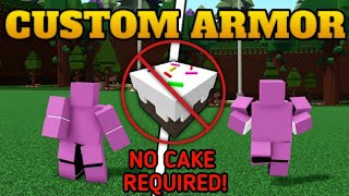 NO CAKE CUSTOM ARMOR TEMPLATE  Build A BOAT For Treasure [upl. by Arobed]