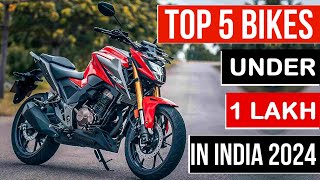 Top 5 Best Bikes Under 1 Lakh Onroad Price In India 2024  Honest Opinion [upl. by Reich676]