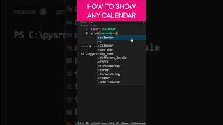 How to Show Calendar of any Month and Year using Just One Line of Python coding programming [upl. by Kcirdet]