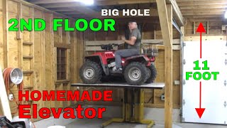 Installing a Homemade Elevator in a Garage DIY [upl. by Lorianna451]