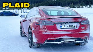 1020HP TESLA PLAID amp Model Y Performance  DRIFTING on ICE [upl. by Willtrude]