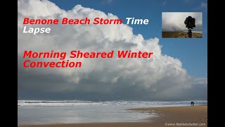 Time Lapse  Strongly Sheared Winter Cbs From Benone Beach [upl. by Naman]