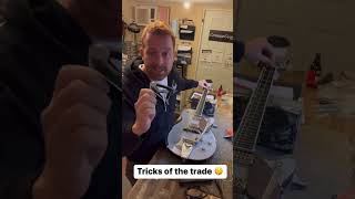 A couple tricksofthetrade to help you restring your guitar with a bigsby tailpiece guitarrepair [upl. by Marthena]