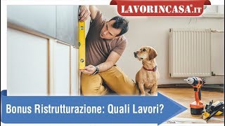 Bonus ristrutturazione 2019 e lavori ammessi [upl. by Merola]