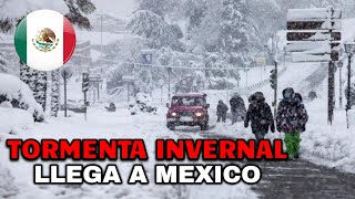 🔻TORMENTA INVERNAL IMPACTA MEXICO VARIOS ESTADOS SE CUBREN DE NIEVE NUEVO FRENTE FRIO EN AMERICA [upl. by Huppert]