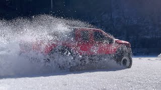 Traxxas TRX4 FORD RAPTOR F150  AXE 2700KV Snow road Bashing amp Offroad Driving 4X4 RC Car [upl. by Osmen]