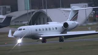 GULFSTREAM G600 N982RW LANDING AT FARNBOROUGH EGLF 16122023 [upl. by Yrahcaz]