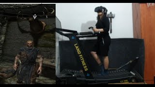 Vive Cosmos Elite with a Treadmill  Skyrim VR [upl. by Asquith]