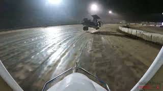 OHSWEKEN SPRINTCAR WRECK  DYLAN WESTBROOK 91424 [upl. by Charleton]