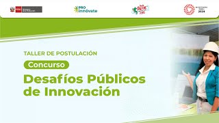 Taller de postulacion del Concurso Desafíos Públicos de Innovación [upl. by Eshman933]