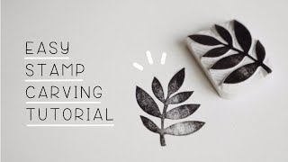 How To Carve Your Own Stamp  Easy Tutorial for Beginners [upl. by Achorn]