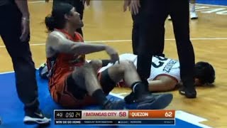 Gab Banal and Levi Hernandez Gets Ejected after disqualifying fouls  Quezon vs Batangas MPBL FINALS [upl. by Ahsita]