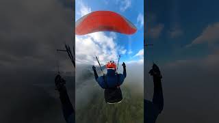 Morning Flight Through Clouds  Paragliding Above Amisbühl with Stunning Views of Unterseen [upl. by Lissak]