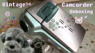 Vintage Camcorder Unboxing and Decorating ★  Sanyo Xacti CG6 vintage camera stickers [upl. by Hamlen602]