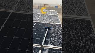 Solar panel youtubeshorts solarenrgy solarpanels solarsolution solarsystem cleaning shorts [upl. by Towroy]